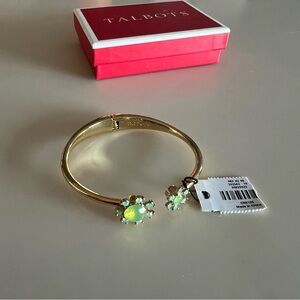 NWT Talbots Gold Bracelet with Green Accents